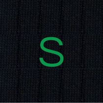 Blue Men's Socks with Green Initials - Stretch Lisle - Size 40/45 - 152