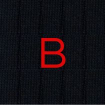 Blue Socks for Men with Red Initials - Stretch Cotton - Size 40/45 - 101