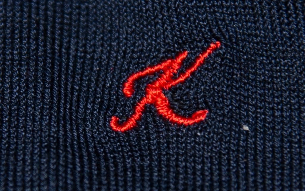 Men's Blue Socks Initials in Cursive - Lisle Stretch - Size 40/45 - 155