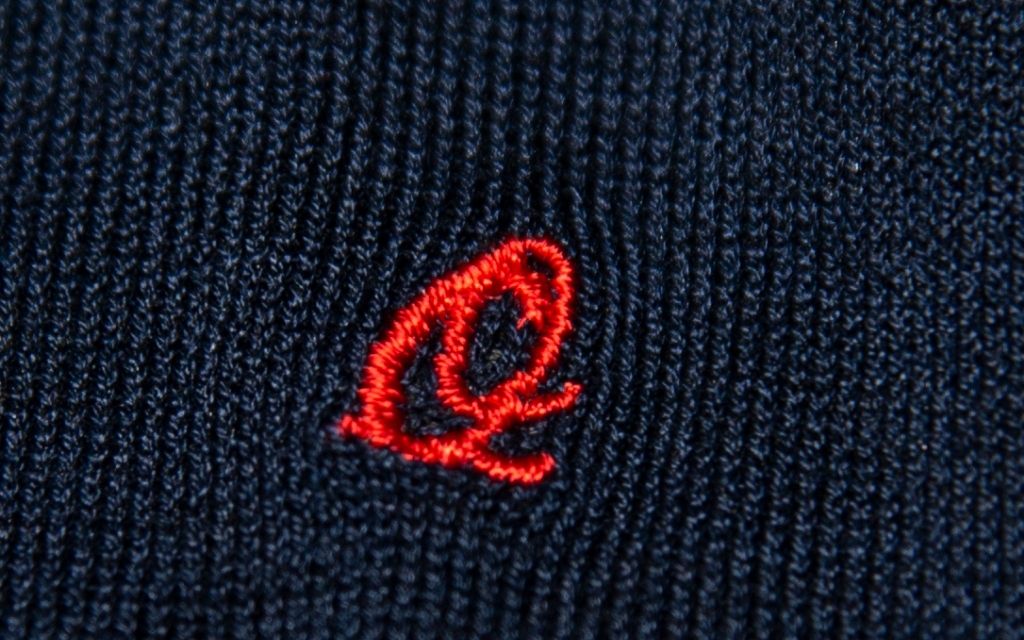 Men's Blue Socks Initials in Cursive - Lisle Stretch - Size 40/45 - 155