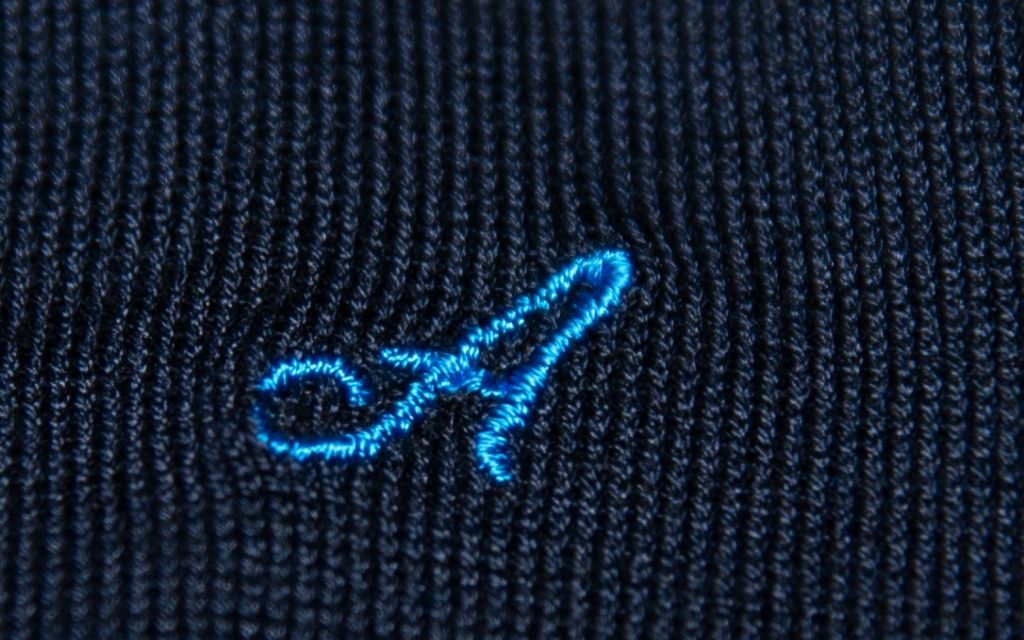 Men's Blue Socks Initials in Cursive - Lisle Stretch - Size 40/45 - 168