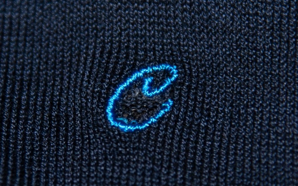 Men's Blue Socks Initials in Cursive - Lisle Stretch - Size 40/45 - 168