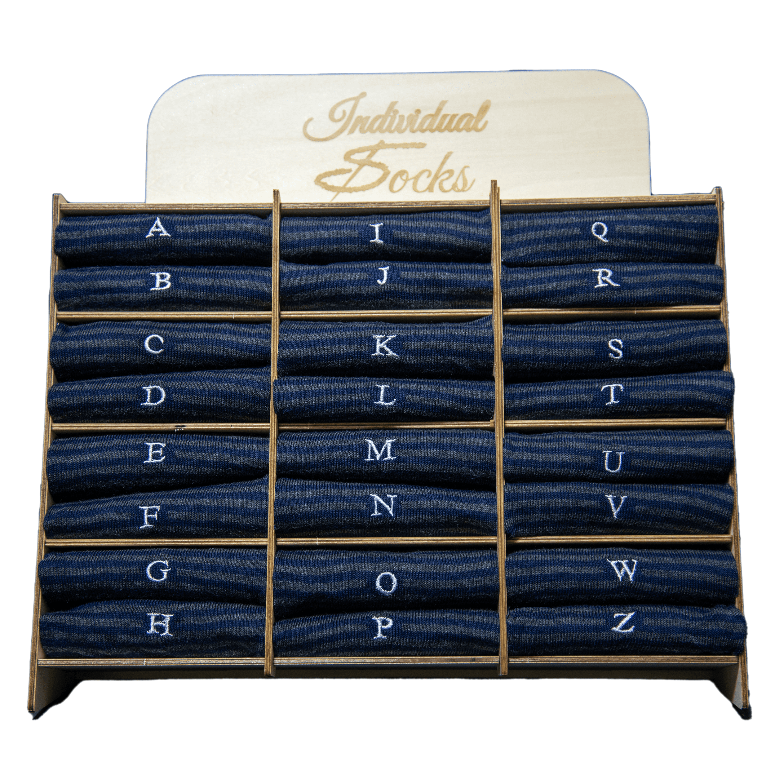 Chaussettes Rayées Homme Bleu - Gris - Coton Stretch - Taille 40/45 - 309