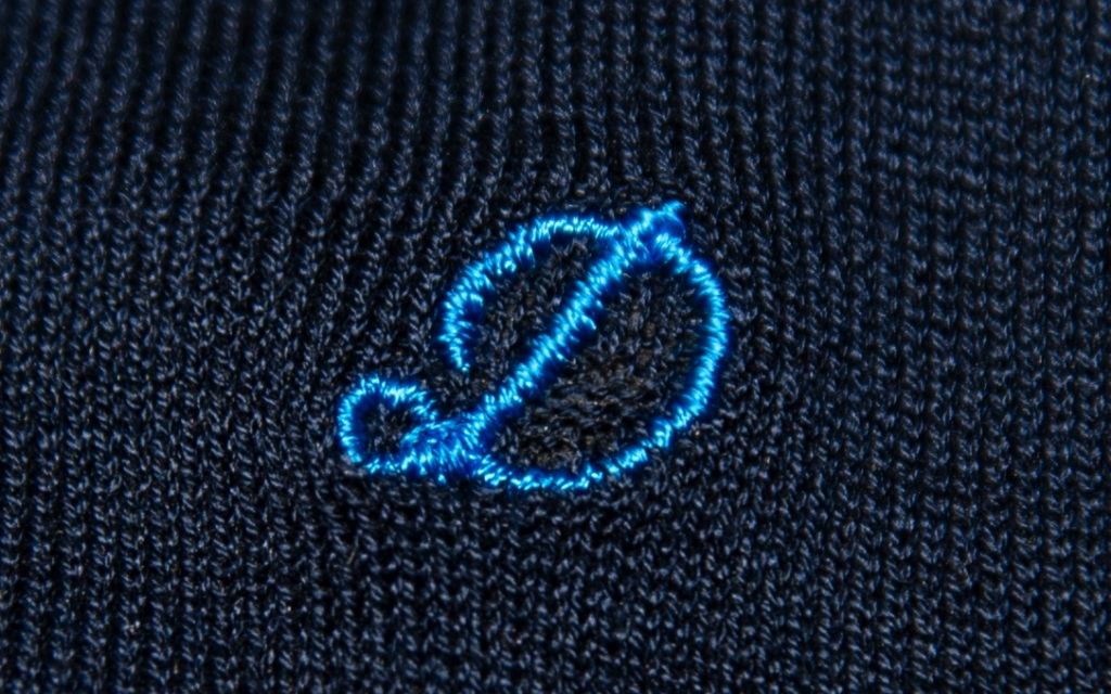 Men's Blue Socks Initials in Cursive - Lisle Stretch - Size 40/45 - 168