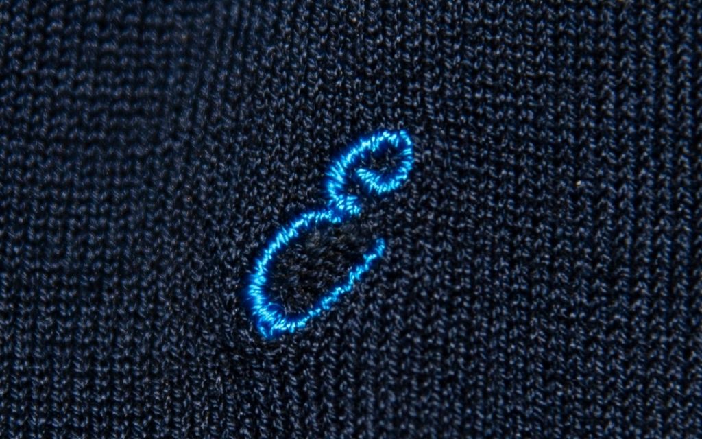 Men's Blue Socks Initials in Cursive - Lisle Stretch - Size 40/45 - 168