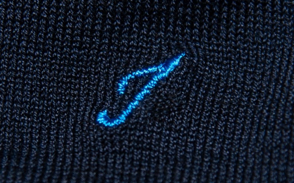 Men's Blue Socks Initials in Cursive - Lisle Stretch - Size 40/45 - 168