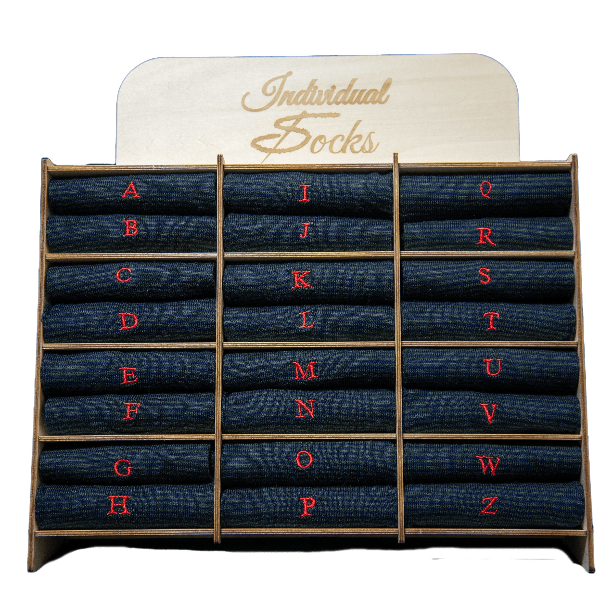 Chaussettes Rayées Homme Bleu Marine - Vert - Coton Stretch - Taille 40/45 - 372