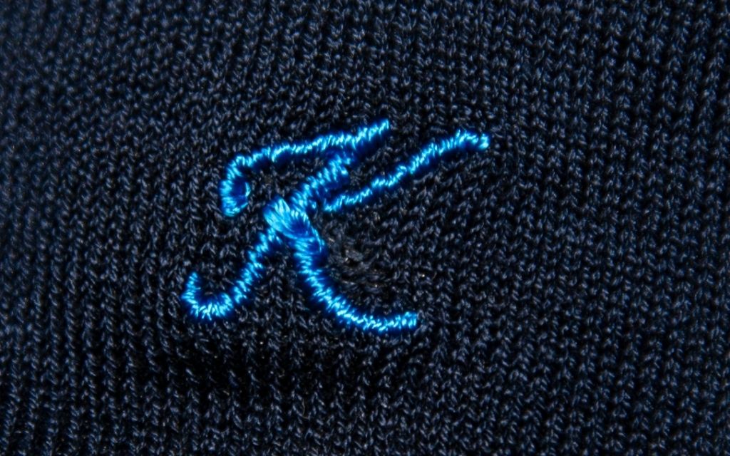 Men's Blue Socks Initials in Cursive - Lisle Stretch - Size 40/45 - 168