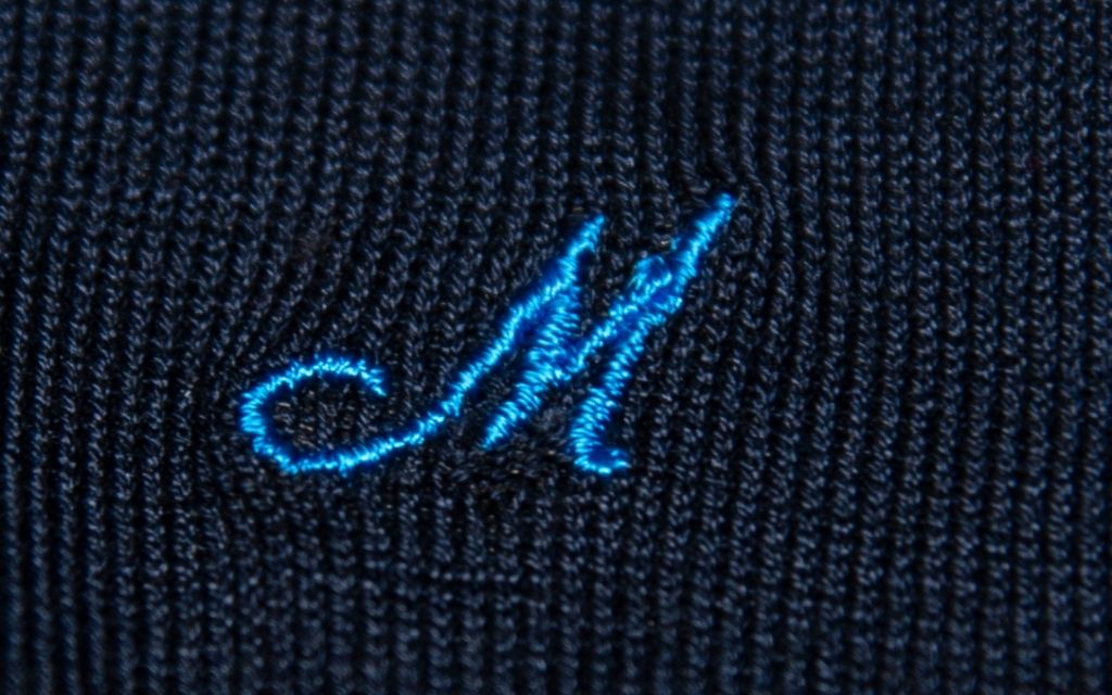 Men's Blue Socks Initials in Cursive - Lisle Stretch - Size 40/45 - 168