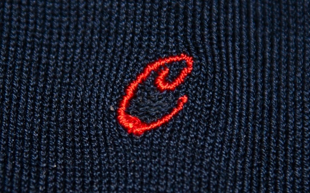 Men's Blue Socks Initials in Cursive - Lisle Stretch - Size 40/45 - 155