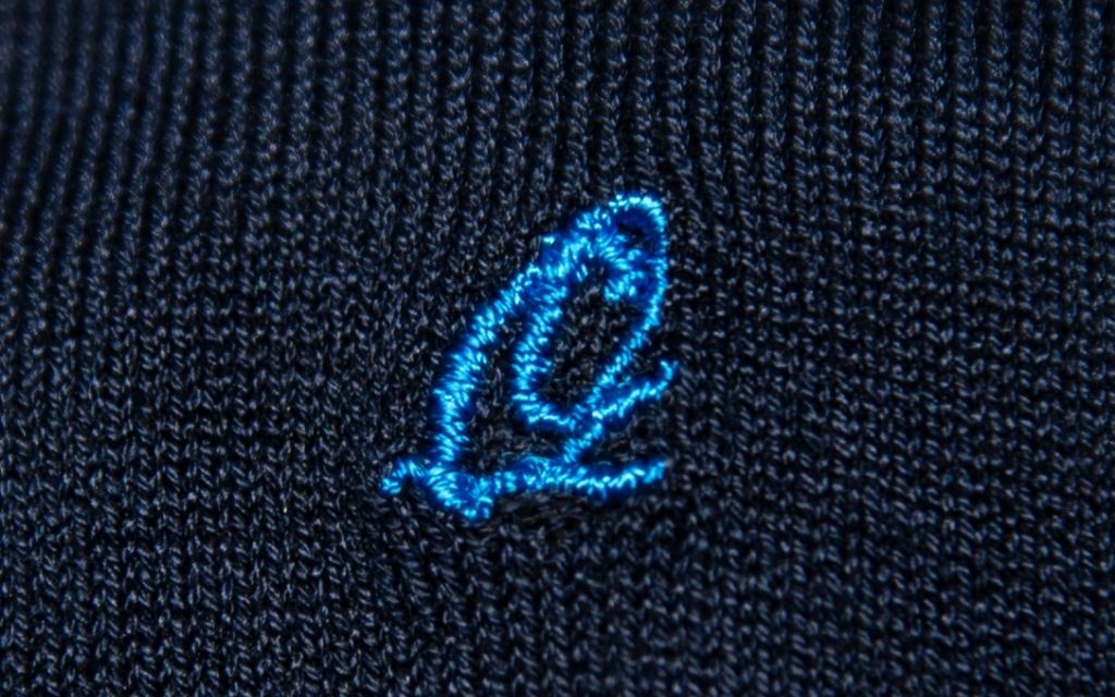 Men's Blue Socks Initials in Cursive - Lisle Stretch - Size 40/45 - 168