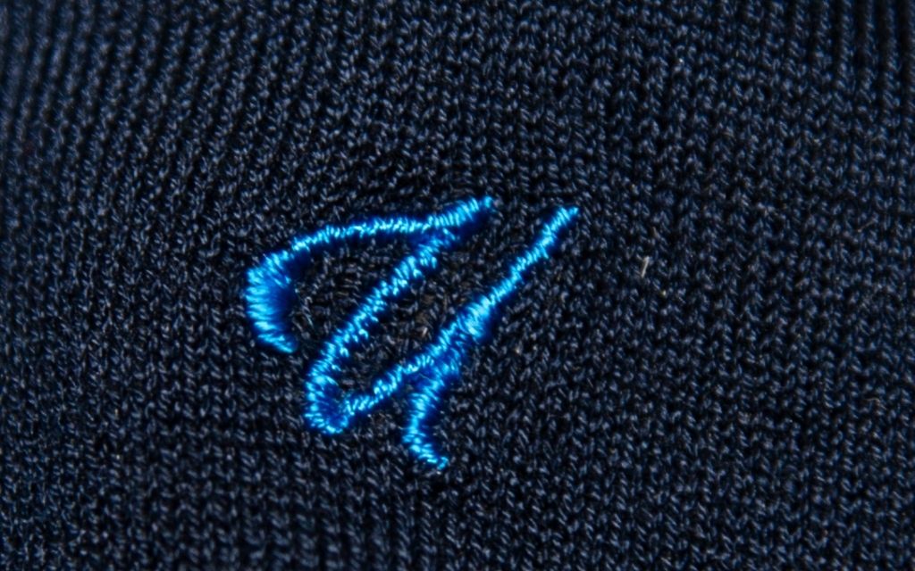 Men's Blue Socks Initials in Cursive - Lisle Stretch - Size 40/45 - 168