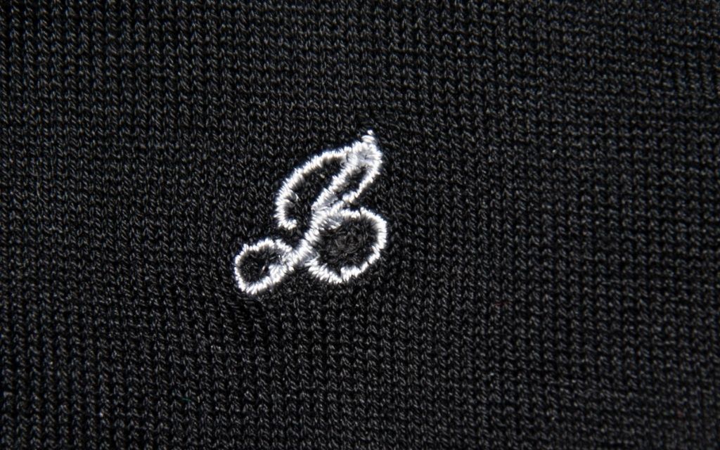 Men's Black Socks Initials in Cursive - Lisle Stretch - Size 40/45 - 169