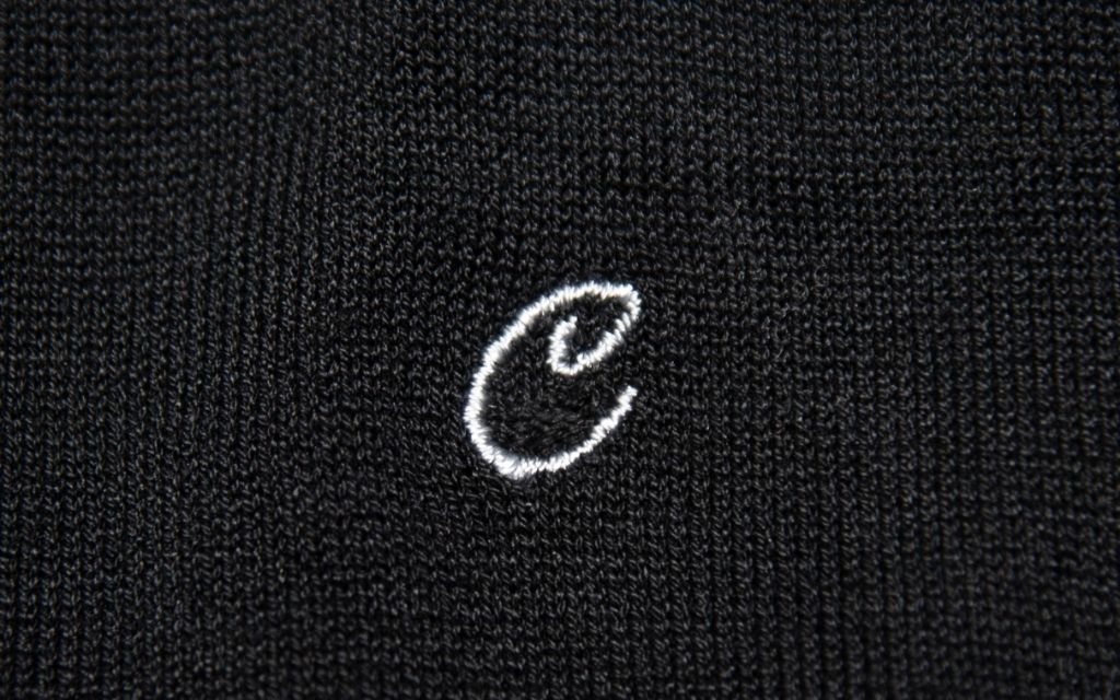 Men's Black Socks Initials in Cursive - Lisle Stretch - Size 40/45 - 169