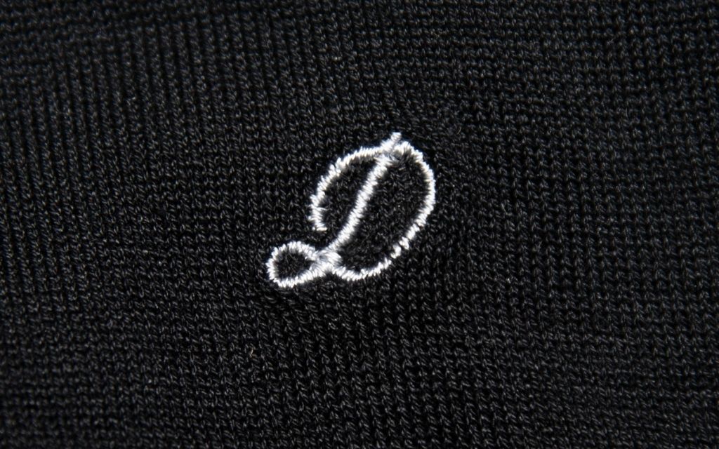 Men's Black Socks Initials in Cursive - Lisle Stretch - Size 40/45 - 169