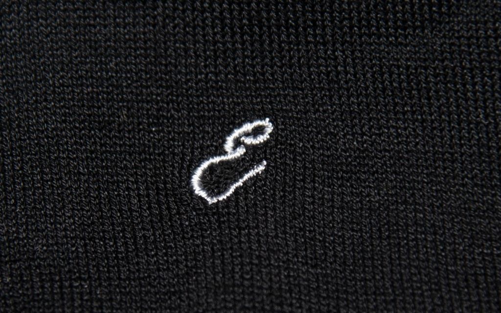 Men's Black Socks Initials in Cursive - Lisle Stretch - Size 40/45 - 169