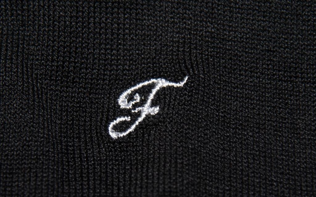 Men's Black Socks Initials in Cursive - Lisle Stretch - Size 40/45 - 169