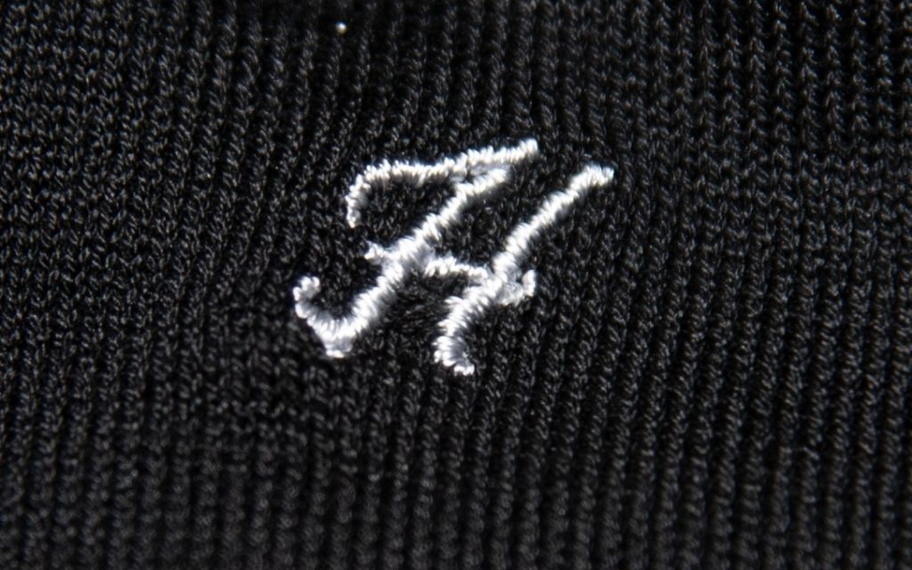 Men's Black Socks Initials in Cursive - Lisle Stretch - Size 40/45 - 169