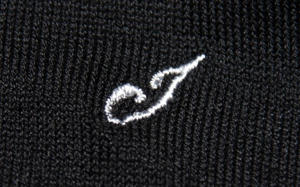 Men's Black Socks Initials in Cursive - Lisle Stretch - Size 40/45 - 169