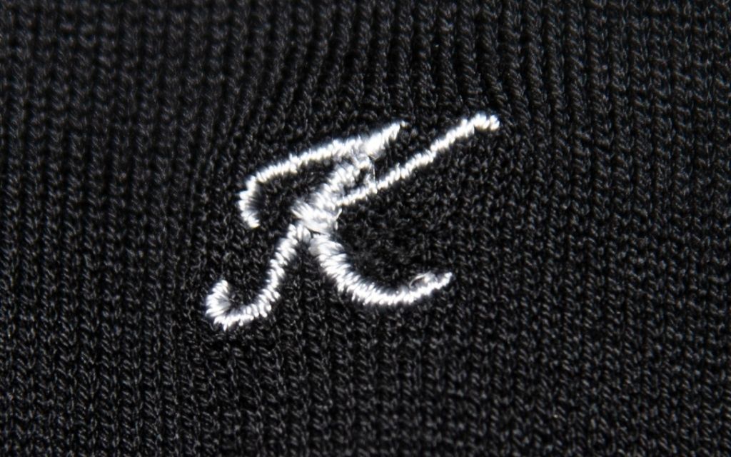 Men's Black Socks Initials in Cursive - Lisle Stretch - Size 40/45 - 169