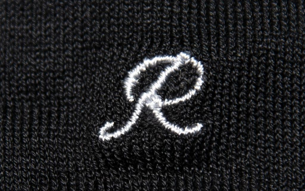 Men's Black Socks Initials in Cursive - Lisle Stretch - Size 40/45 - 169