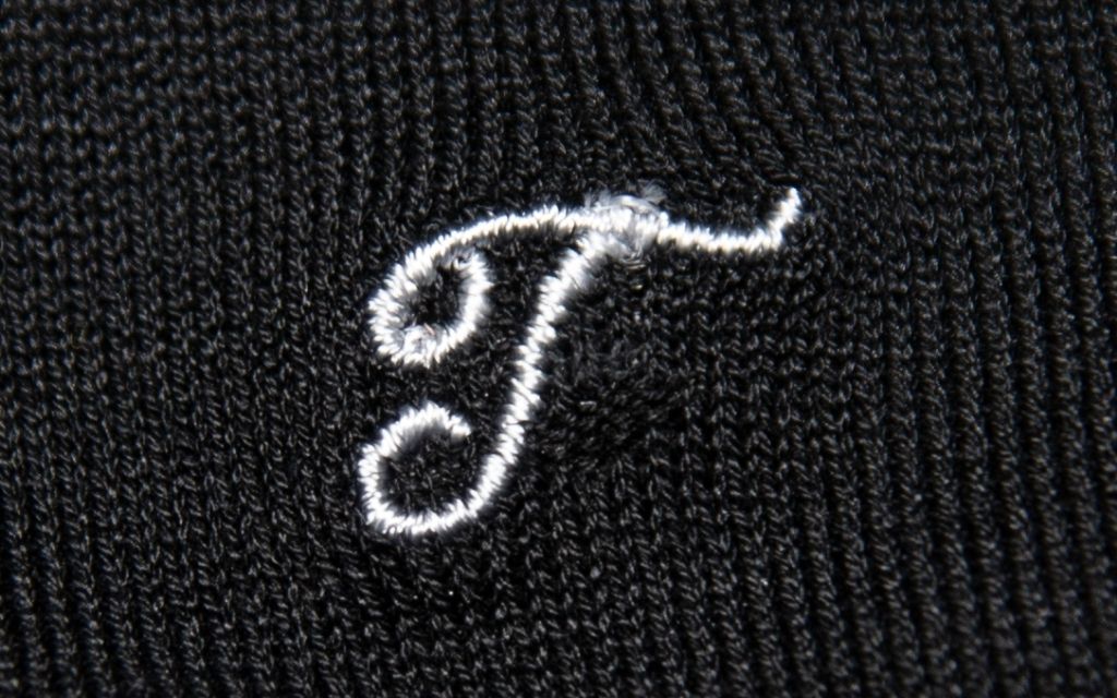 Men's Black Socks Initials in Cursive - Lisle Stretch - Size 40/45 - 169