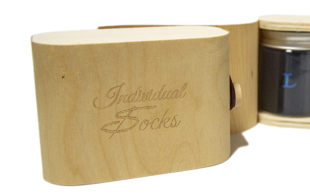 WOODEN BOX (For 1 Pair of Socks)